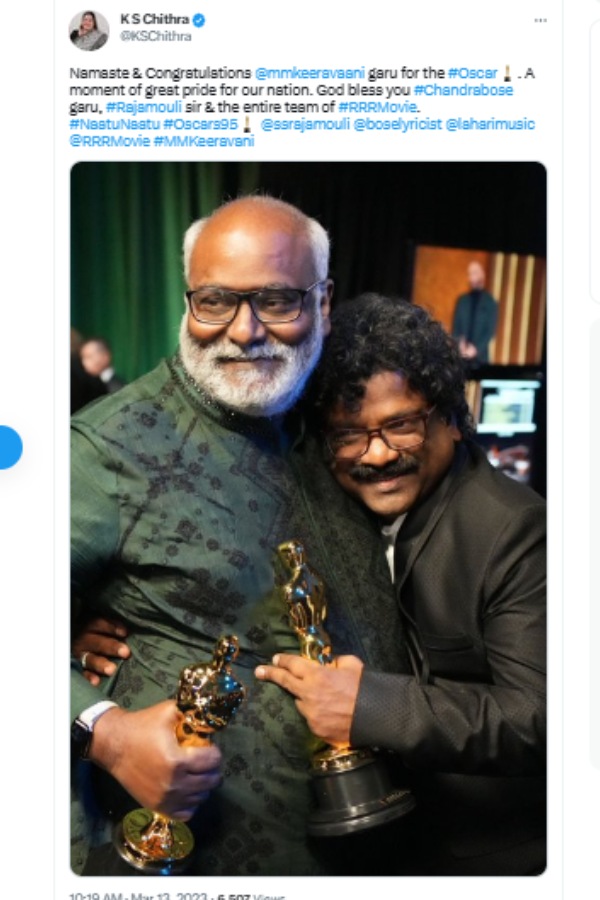 பாடகி சித்ரா வாழ்த்து 