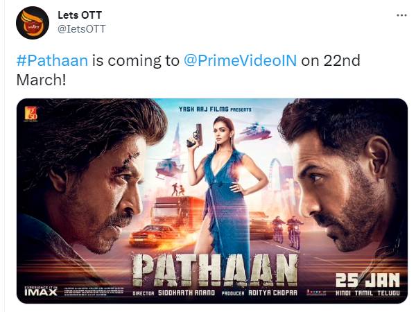 அமேசான் ப்ரைமில் பதான்