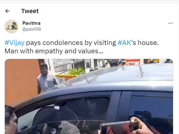 அஜித்துக்கு ஆறுதல் சொன்ன விஜய்