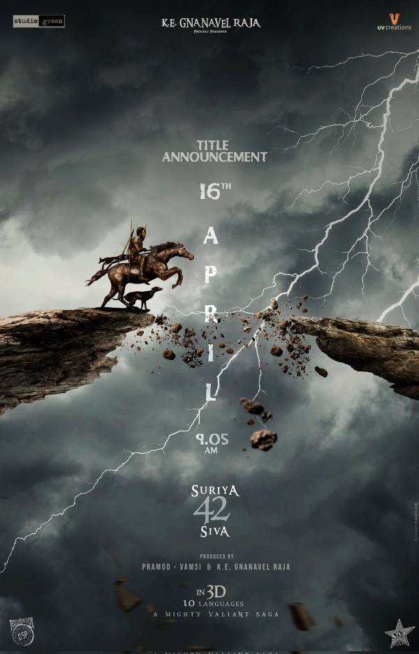 Actor Suryas Surya 42 movie new poster released by the team Actor Suryas Surya 42 movie new poster released by the team