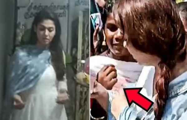 Manju Warriers car chased by young girl and Thunivu actress be kind with her 