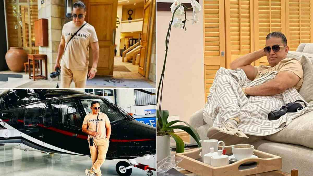 Actor kamal haasan and Indian 2 team is in South africa and the team releasd kamals recent click Actor kamal haasan and Indian 2 team is in South africa and the team releasd kamals recent click