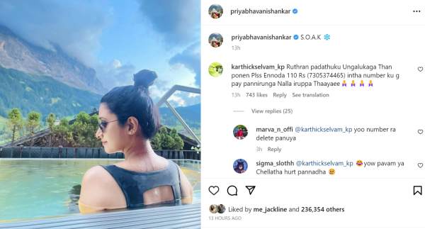 Fan asks Priya Bhavani Shankar to return his ticket price after Rudhran movie upsets him 