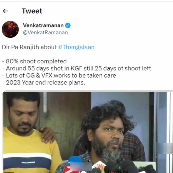  Thangalaan released by the end of this year... Pa Ranjith has given an update 
