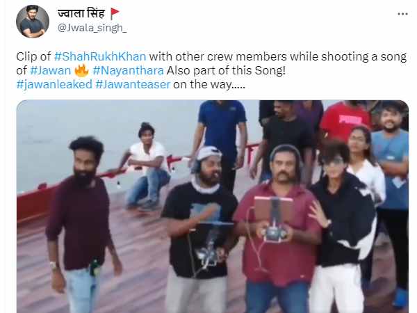 Shah Rukh Khan and Nayantharas Jawaan song scene leaked in internet 