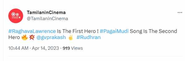Raghava Lawrences Rudhran Twitter Review and Reactions in Tamil 