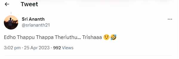 Fans trolls Karthi and Trisha for their latest photos during Ponniyin Selvan 2 promotions Fans trolls Karthi and Trisha for their latest photos during Ponniyin Selvan 2 promotions