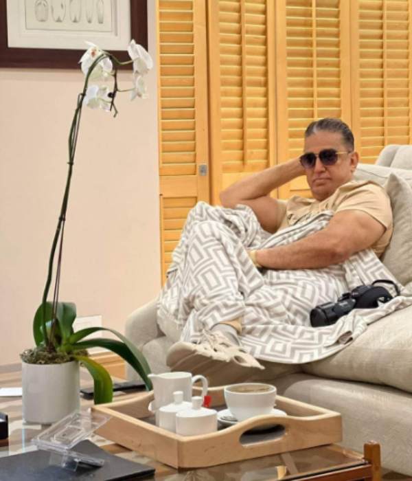 Actor Kamal haasans cute photos in South Africa released and trending in Social media 