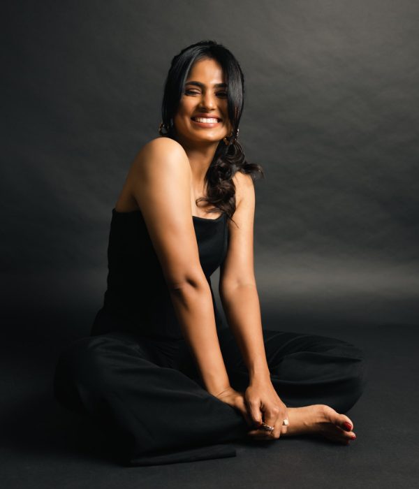 Actress Ramya Pandian black dress photos trending on social media Actress Ramya Pandian black dress photos trending on social media