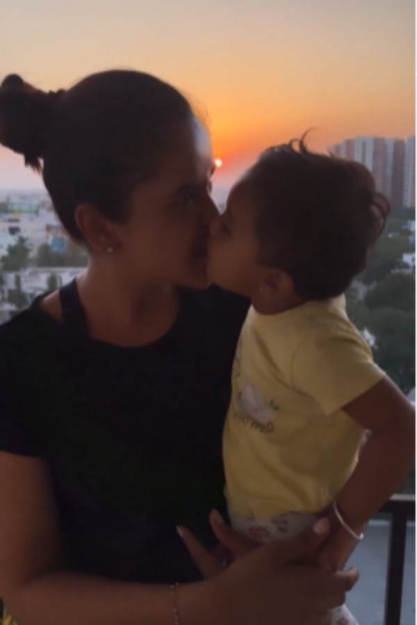 Chaitra Reddy gets trolled for giving food to a kid with her mouth Chaitra Reddy gets trolled for giving food to a kid with her mouth