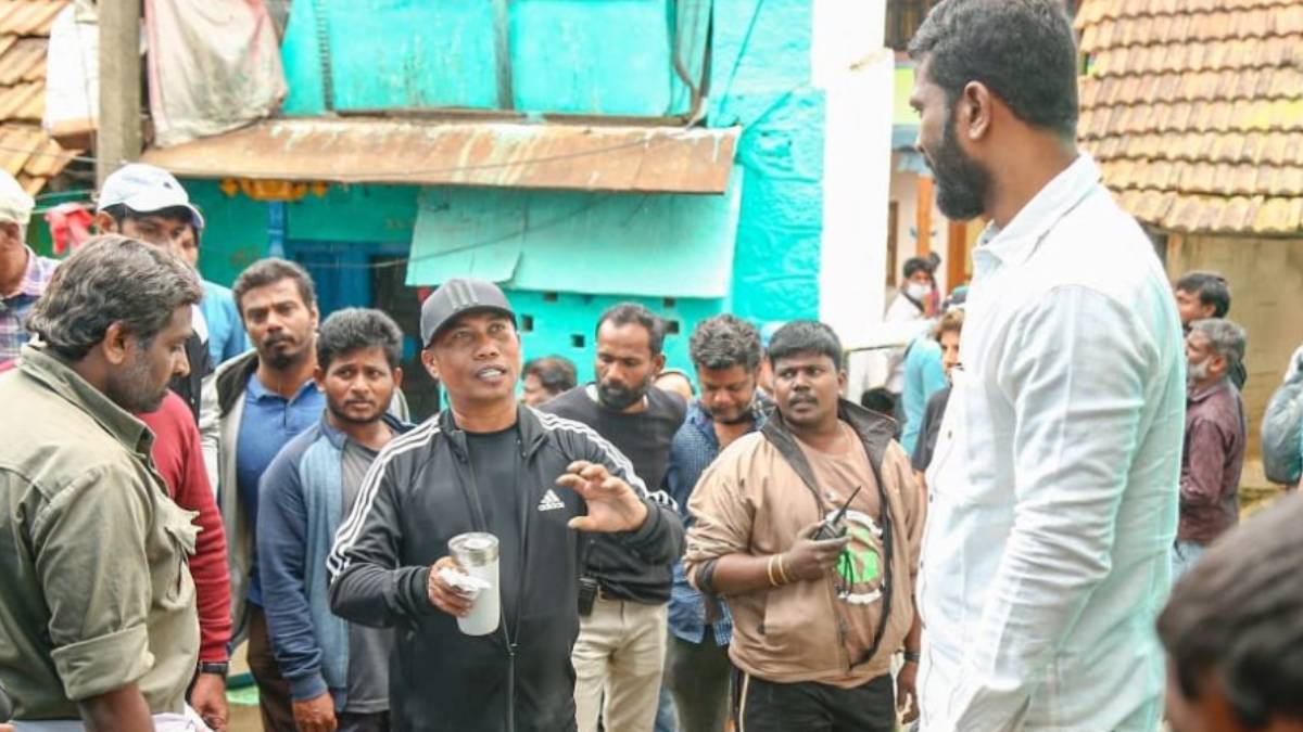 Director Vetri maarans Viduthalai movie released in Telugu and the making stills released by the team 