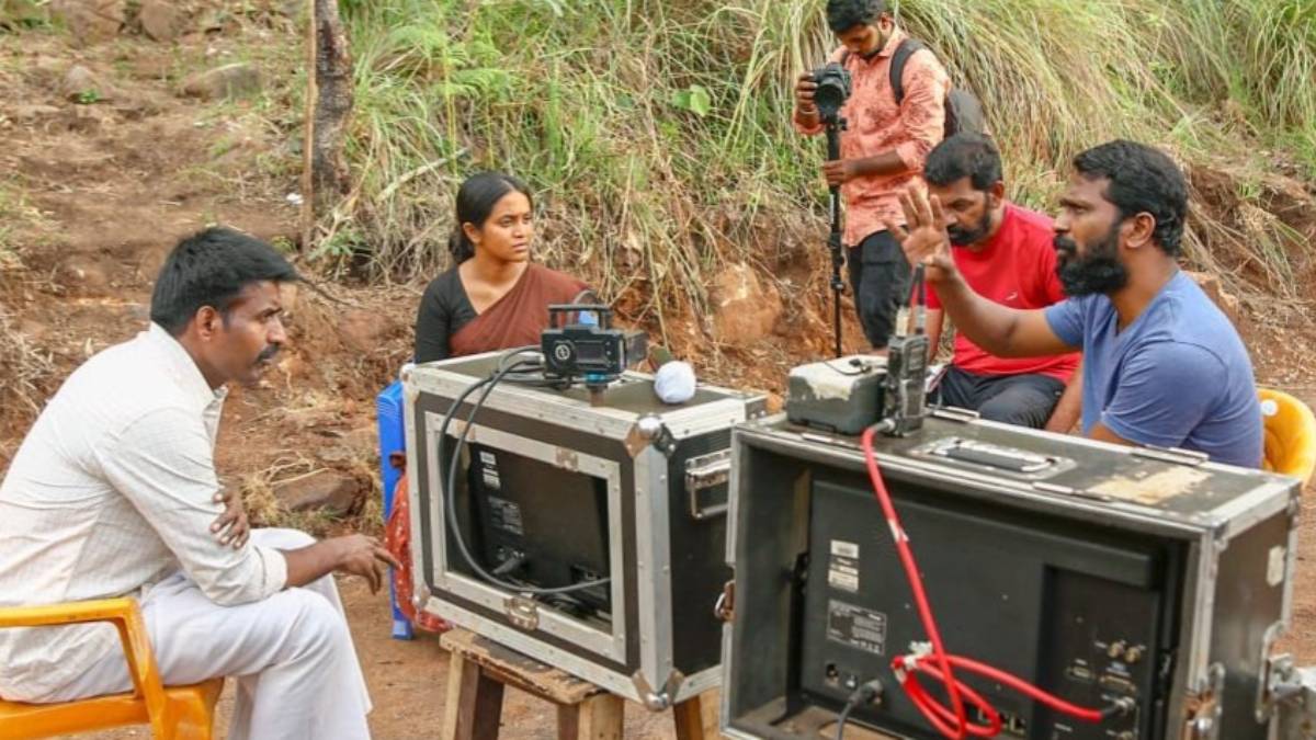 Director Vetri maarans Viduthalai movie released in Telugu and the making stills released by the team 