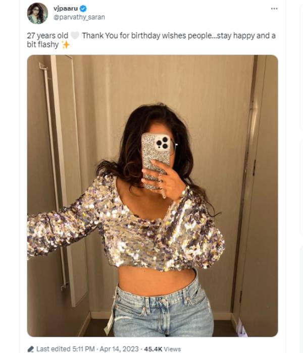 VJ Parvathy upsets over fans dont believe her age and call her as aunty 