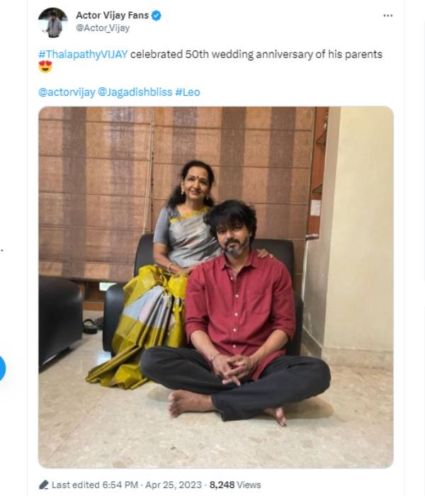Vijay And His Mother Shoba Latest Picture Gone Viral On Social Media 