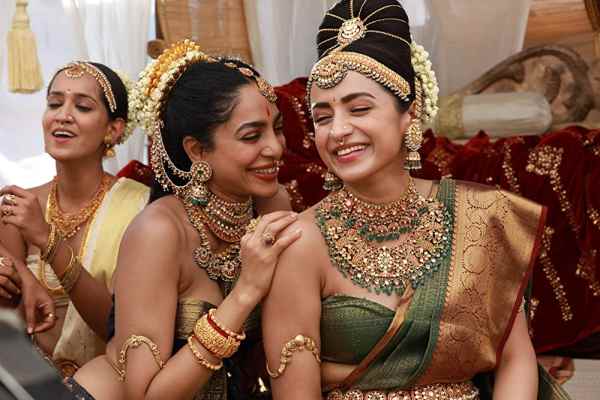 Ponniyin Selvan 2 stars Sobhita Dhulipala and Aishwarya Lekshmi stuns in transparent saree pics 