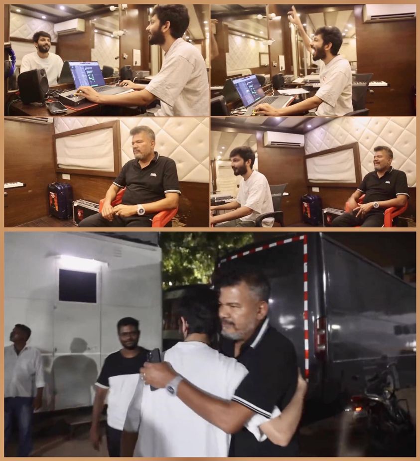  Anirudh and Shankars music composition video on the Indian 2 shooting spot is trending