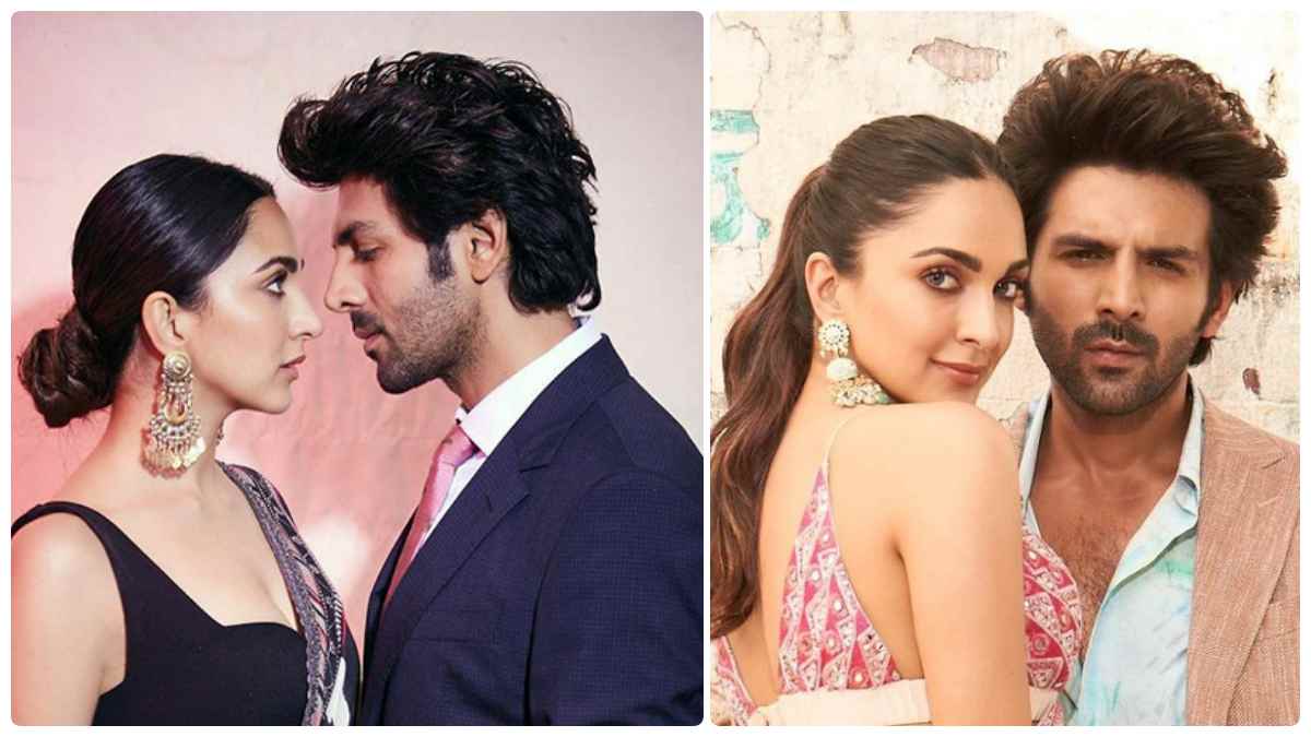 Kiara Advani eating noodles from Kartik Aryan mouth and shares lip kisses shocks fans Kiara Advani eating noodles from Kartik Aryan mouth and shares lip kisses shocks fans
