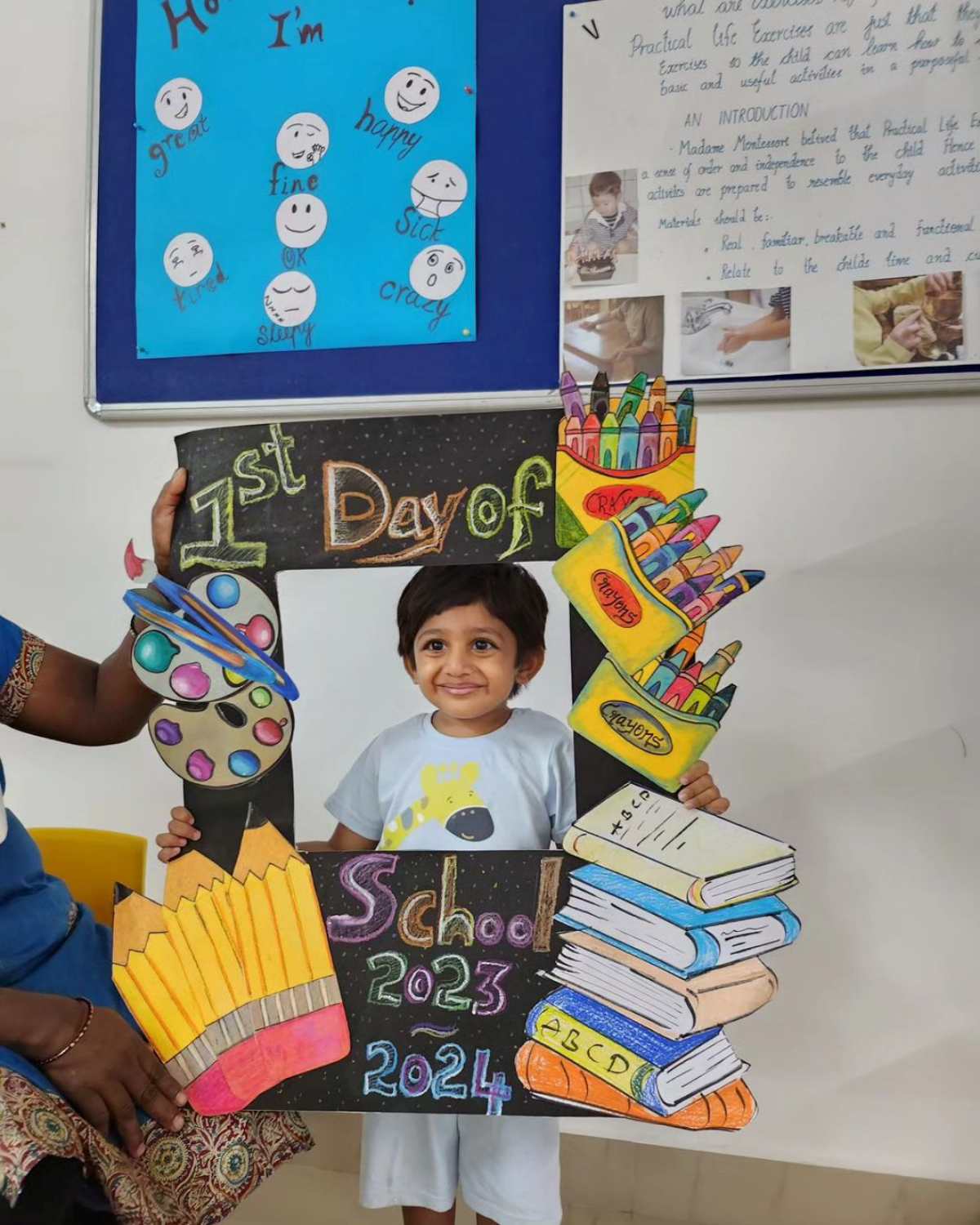 Meghana Rajs son Raayan goes to school for the 1st time and her mom shares pics 