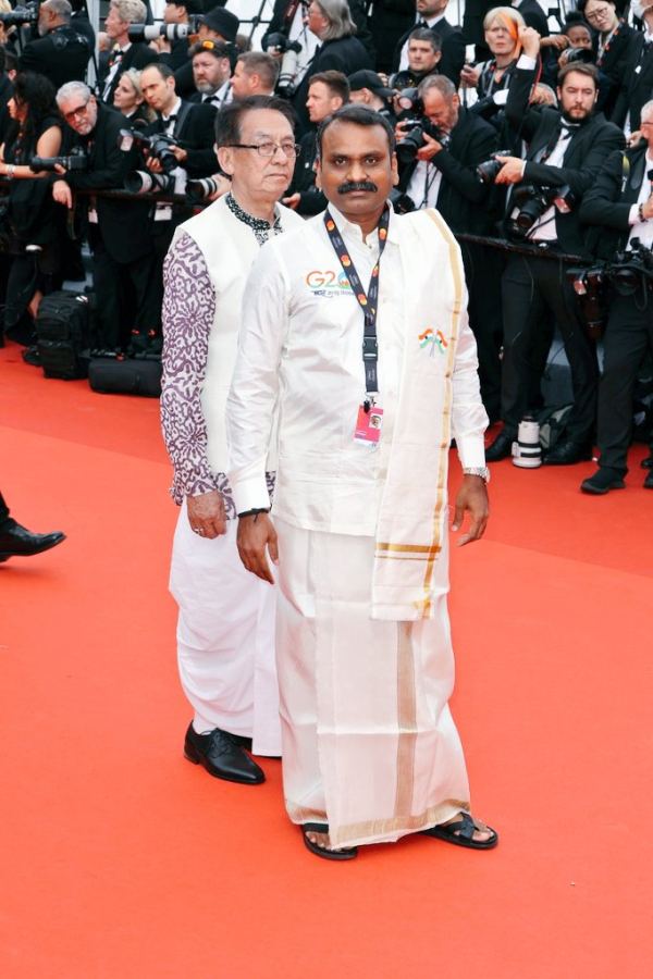 Union Ministe L.Murugan wearing heritage dress at Cannes 2023 