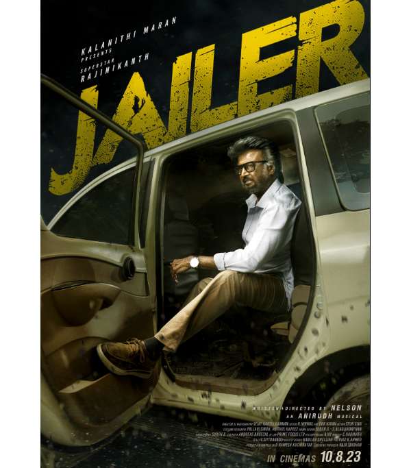 Superstar Rajinikanth jailer movie new poster out Superstar Rajinikanth jailer movie new poster out