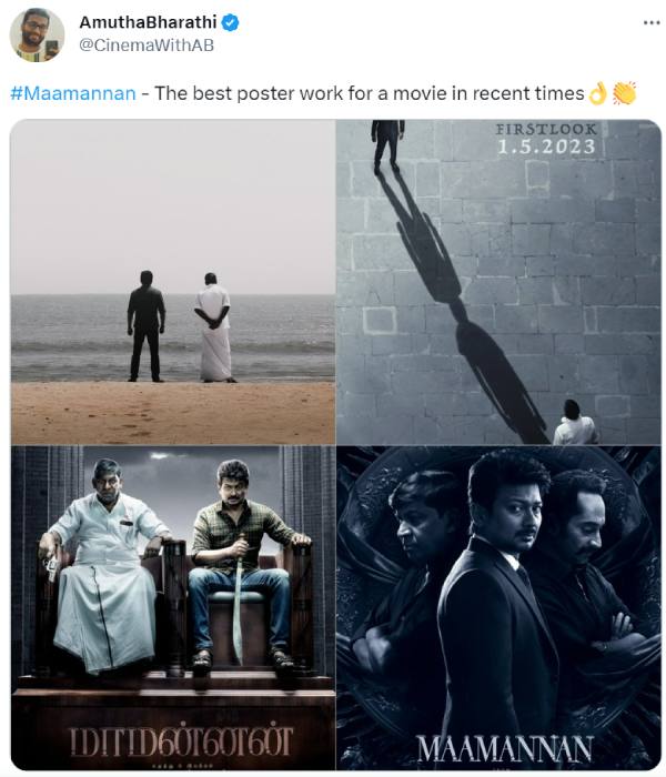 What is the reason Maamannan crew released the first look poster a day earlier