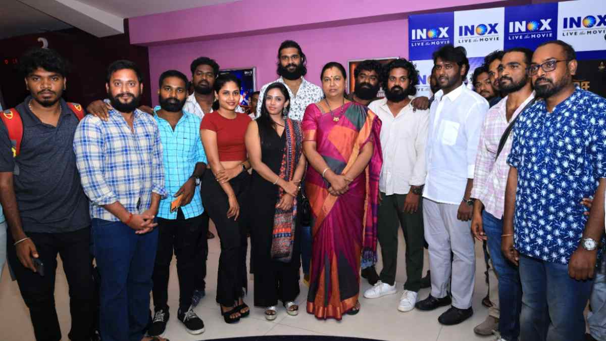 Premalatha Vijayakanth watched Yaathisai movie with 100 tribals at INOX theater 