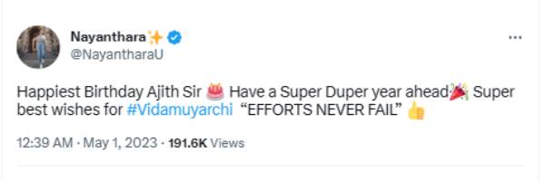  Ajith Birthday: Nayanthara and Vignesh Shivan with Ajith on his birthday on Twitter