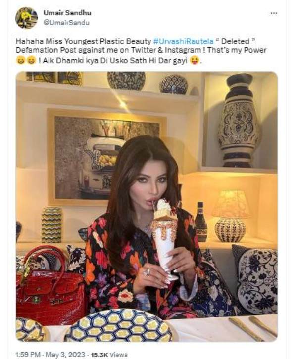  The Legend: Umair Sandhu threatened The Legend heroine Urvashi Rautela 