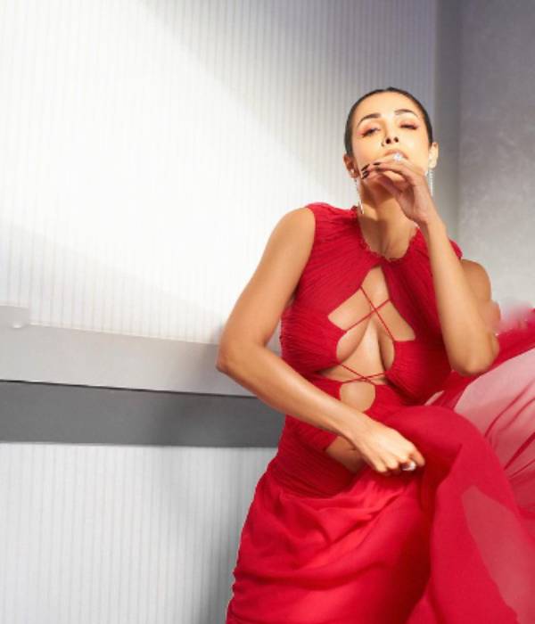 Malaika Arora stuns everyone in her hot red cut-out gown worth over Rs 3.5 lakh 