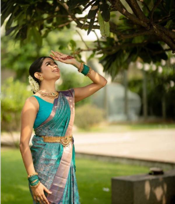 Aditi Shankar glamour blouse design photos grabs Aishwarya lekshmi and Krithi Shetty attention 