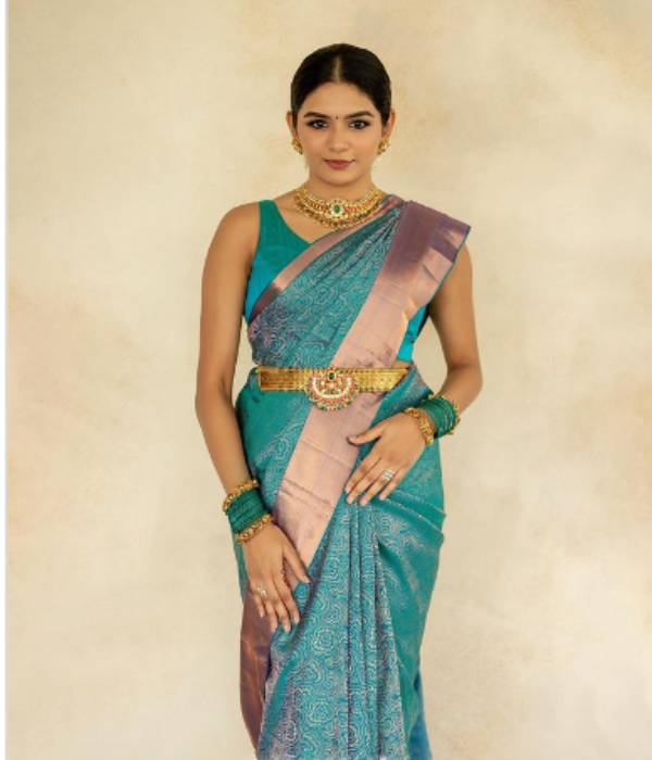 Aditi Shankar glamour blouse design photos grabs Aishwarya lekshmi and Krithi Shetty attention 