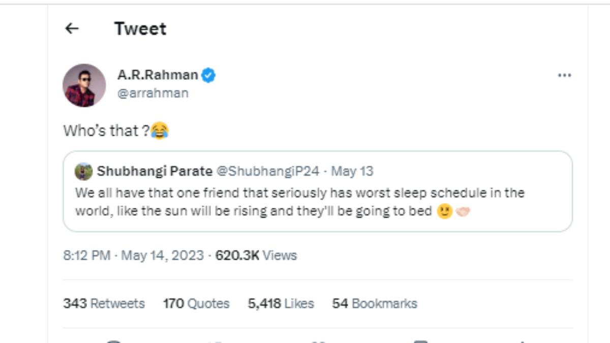  AR Rahman: Music composer AR Rahman trolled himself on Twitter