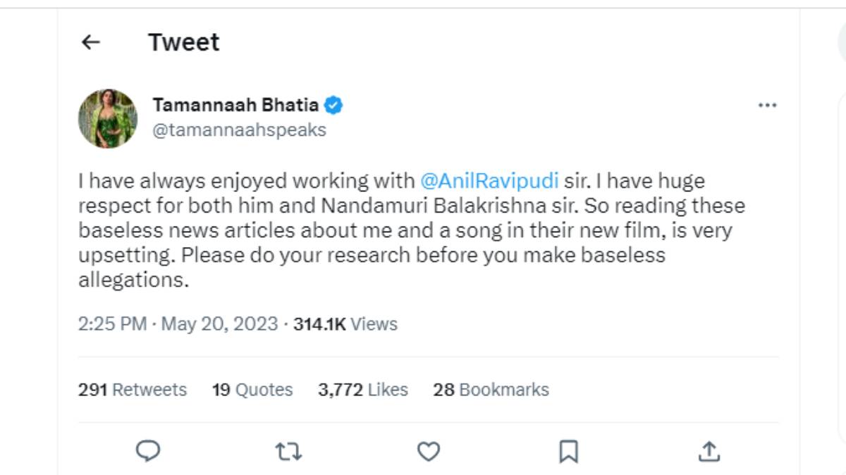  Tamannaah explains about she asking 5 crores for one song 