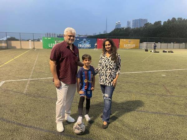 Ajith Kumar son Aadvik shows interest in Football and his terrific playing pics out now 