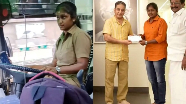 actor Kamal Haasan gifted a car worth Rs 10 lakh to driver Sharmila