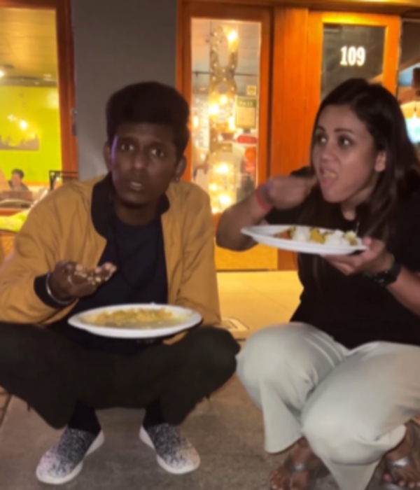 Manimegalai and KPY Bala eating sambar rice at America video trending 