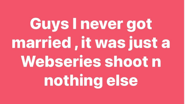 Gehana Vasisth reveals she didnt get married and its a web series shoot shocks everyone 