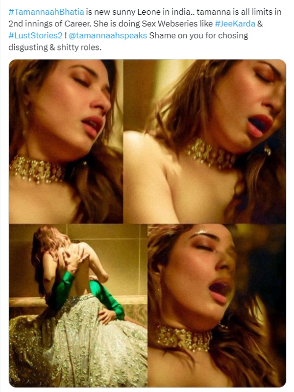 Jailer Actress Tamannaah Bhatia gets brutally trolled for acting half naked in Jee Karda web series Jailer Actress Tamannaah Bhatia gets brutally trolled for acting half naked in Jee Karda web series