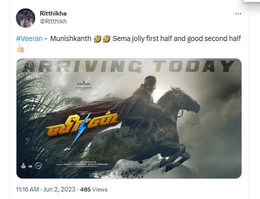 Veeran Twitter Review and Reactions in Tamil Veeran Twitter Review and Reactions in Tamil