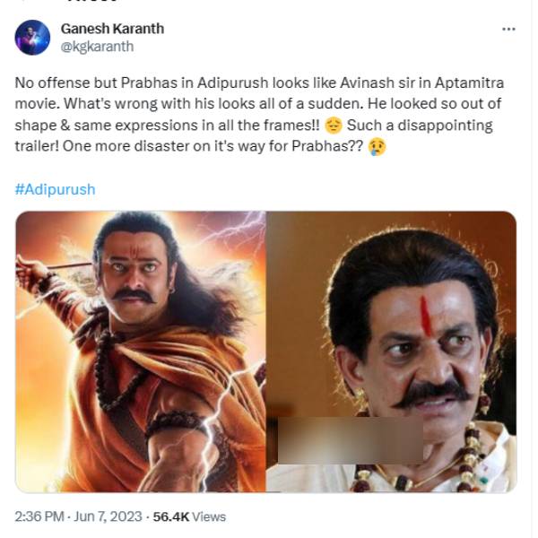 Adipurush Prabhas look and new trailer gets trolled 