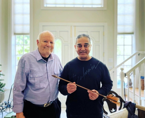  Indian 2: Kamal with Oscar-winning make-up artist Michael Westmore for Indian 2 