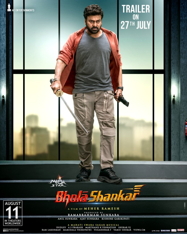 Megastar Chiranjeevis Bholaa Shanka trailer to be released on July 27th