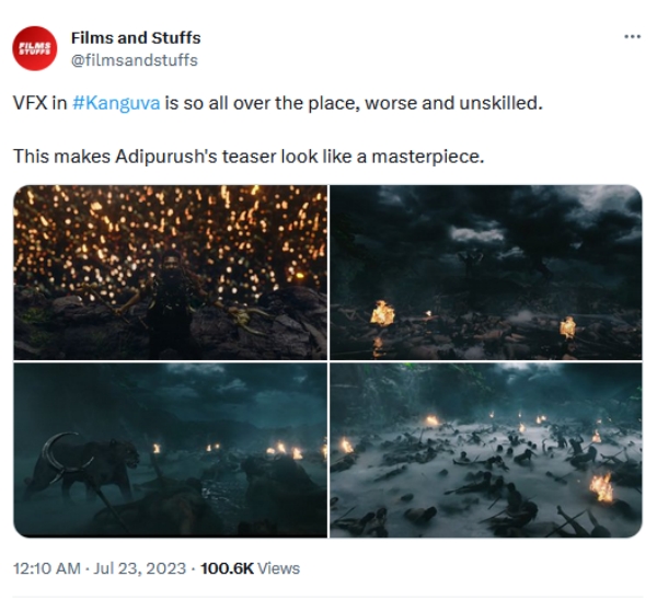 Vijay and Ajith fans supports Suriyas Kanguva glimpse and fought against with Prabhas fans trolls