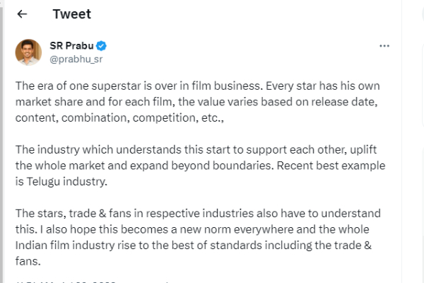  Super Star: Producer SR Prabhu criticized Rajini for Super Star Title