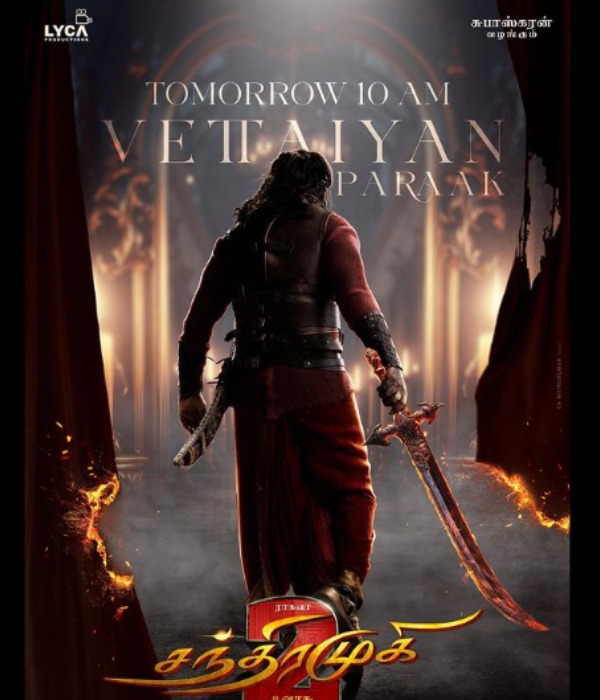 Raghava lawrences Vettaiyan Look in Chandramukhi 2 movie will be released tomorrow