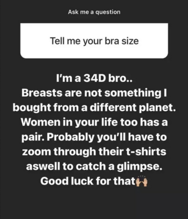 Actress Priya bhavani shankar Angry on Fans question on her inner size