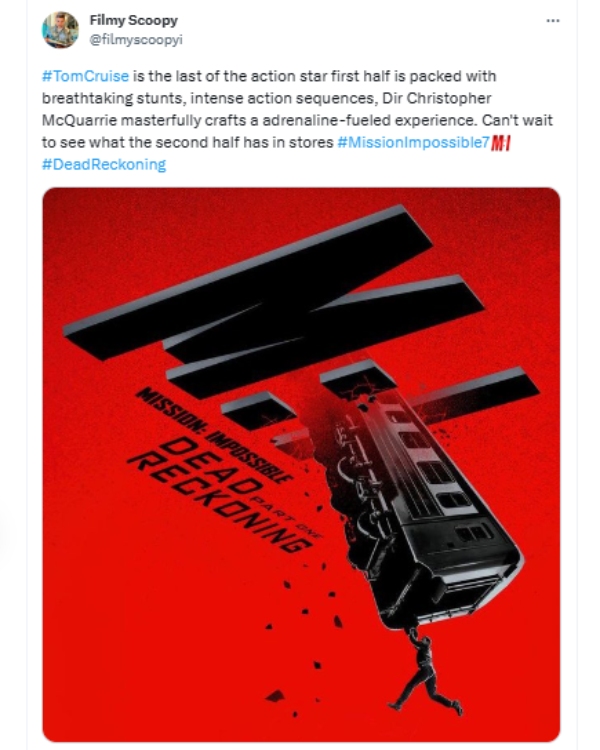 Mission Impossible: Dead Reckoning Twitter Review in Tamil 