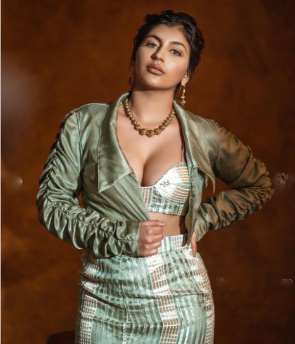 Yashika Anand latest hot thigh high slit dress stuns fans