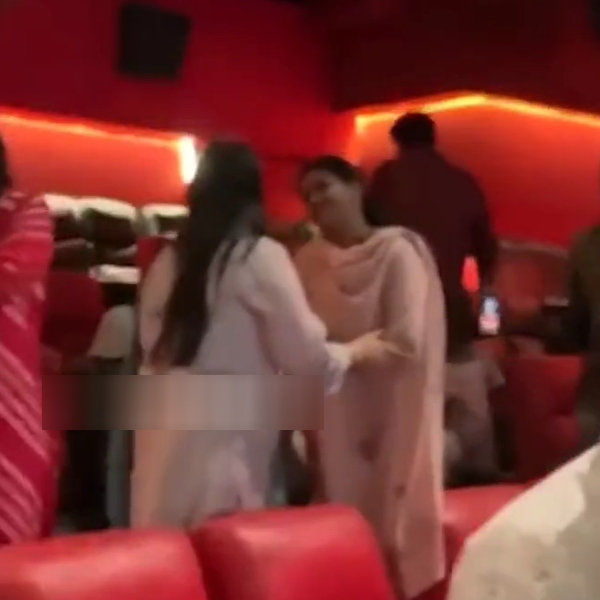 Sangeetha Vijay and Sivakarthikeyans wife Aarthi meets at theater Sangeetha Vijay and Sivakarthikeyans wife Aarthi meets at theater