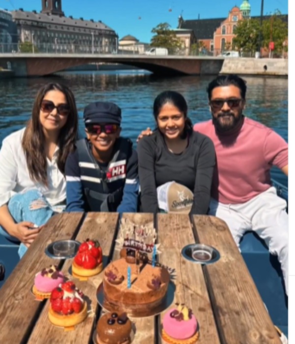Actor Surya and Jyothika celebrates their holiday with their kids in Denmark